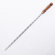 Шампур нержавеющий 620*12*3 мм с деревянной ручкой в Самаре