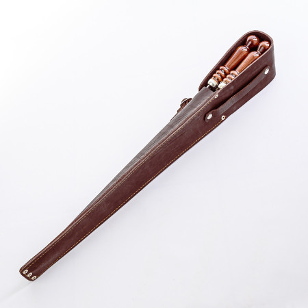 A set of skewers 670*12*3 mm in brown leather case в Самаре