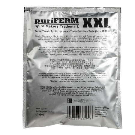 Turbo yeast alcohol "PuriFerm XXL" (350 gr) в Самаре